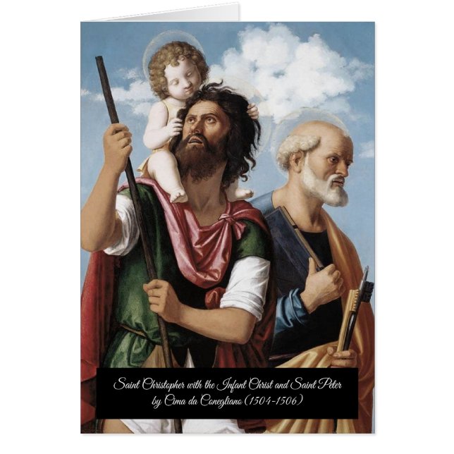 Saint Christopher with the Infant Christ Cards (Front)
