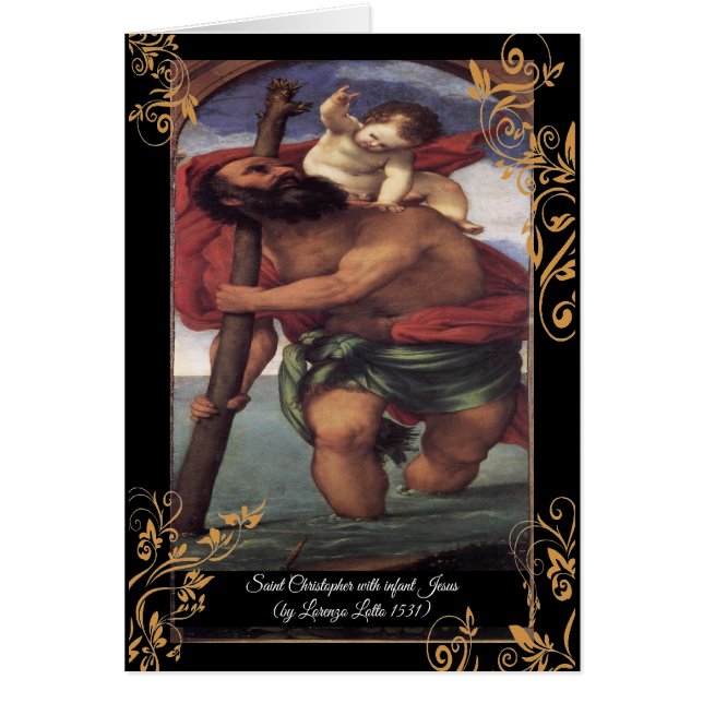 Saint Christopher with the Infant Christ Cards (Front)
