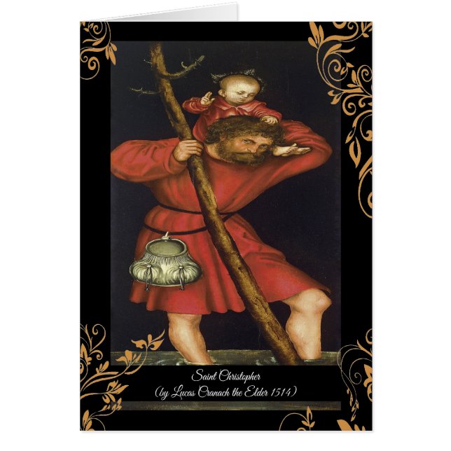 Saint Christopher with the Infant Christ Cards (Front)