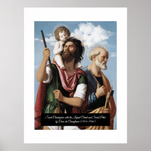 Saint Christopher with the Infant Christ Poster
