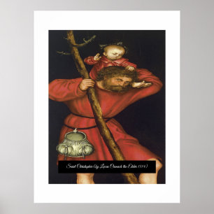 Saint Christopher with the Infant Christ Poster