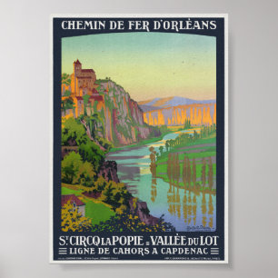 Saint-Cirq-Lapopie Vintage Poster 1914