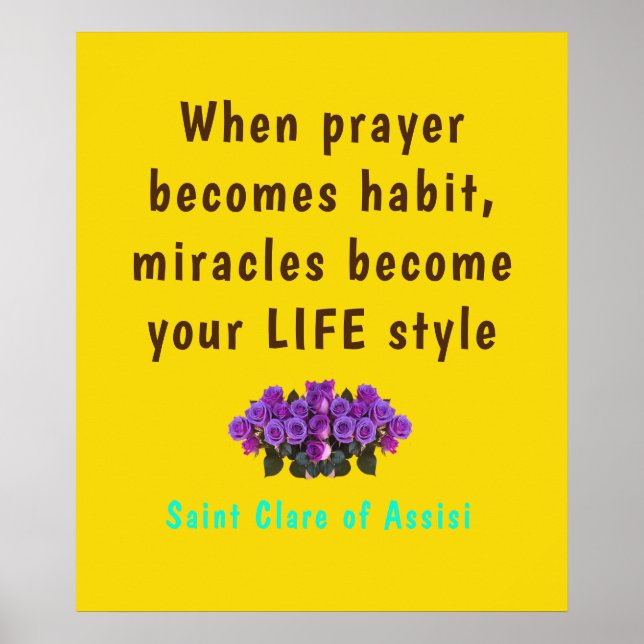 Saint Clare Assisi Poster (Front)