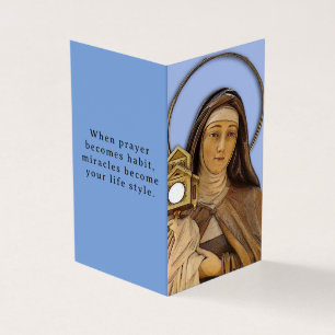 Saint Clare Assisi Prayer Card