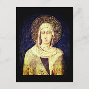 Saint Clare of Assisi by Simone Martini Postcard