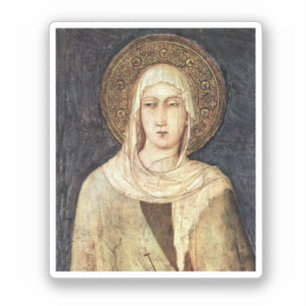 Saint Clare of Assisi by Simone Martini Sticker