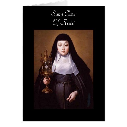 Saint Clare Of Assisi Cards (Front)