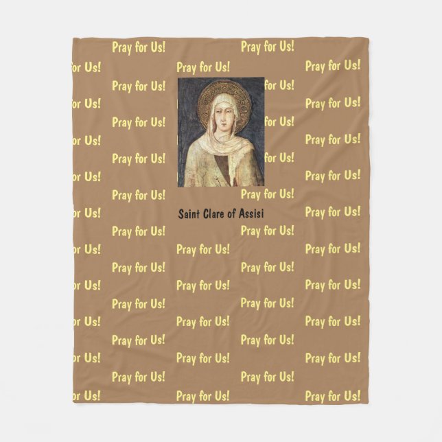 Saint Clare of Assisi Fleece Blanket (Front)