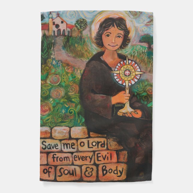 Saint Clare of Assisi Garden Flag (Front)