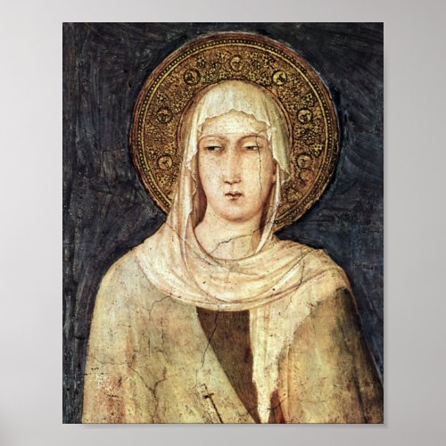 Saint Clare Of Assisi Poster