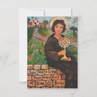 Saint Clare of Assisi Prayer Card