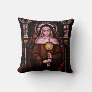 saint clare of assisi throw pillow