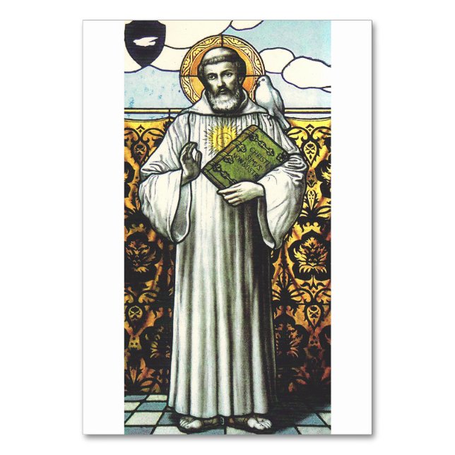Saint Columbanus Irish missionary Table Number (Front)