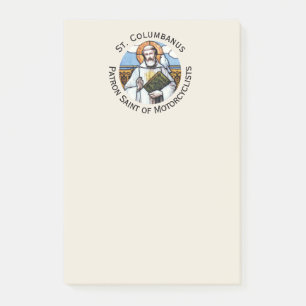 Saint Columbanus Patron of Motorcyclists Post-it Notes
