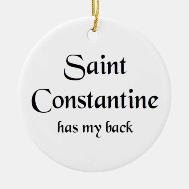 saint constantine coffee mug ceramic ornament (Front)