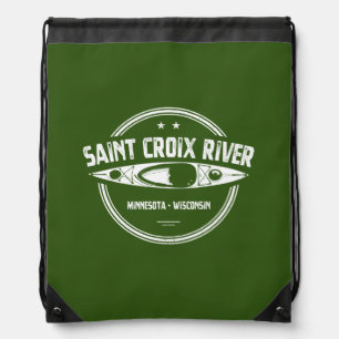 Saint Croix River Minnesota Wisconsin Kayaking Drawstring Bag