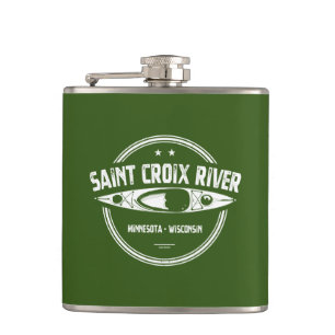 Saint Croix River Minnesota Wisconsin Kayaking Flask