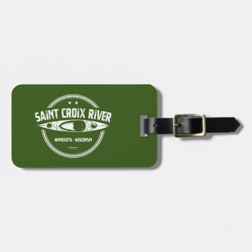 Saint Croix River Minnesota Wisconsin Kayaking Luggage Tag