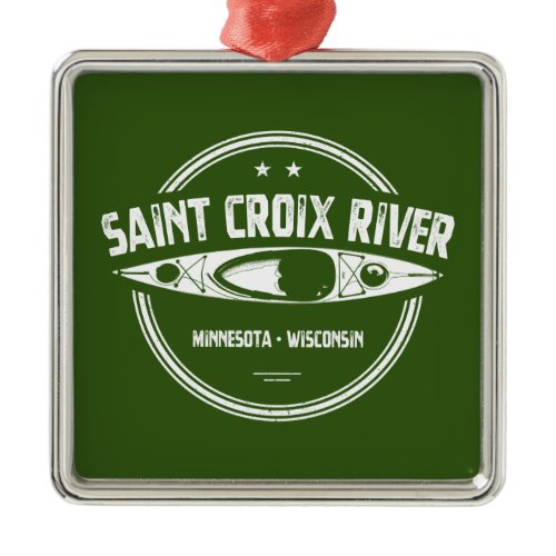 Saint Croix River Minnesota Wisconsin Kayaking Metal Ornament