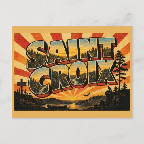 Saint Croix Riverway Gorge Forest Art Postcard