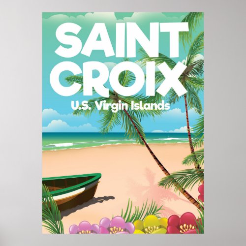 Saint Croix US Virgin Islands travel poster