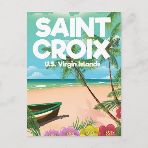 Saint Croix US Virgin Islands travel poster Postcard