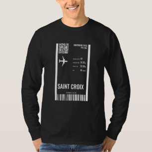 Saint Croix US Virgin Islands Boarding Pass Airlin T-Shirt