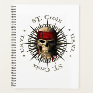 Saint Croix USVI Pirate Skull Planner