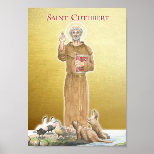 Saint Cuthbert  634_687AD by Jenny McLaughlin Poster