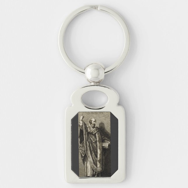 Saint Cyril of Jerusalem Confessor Keychain (Front)