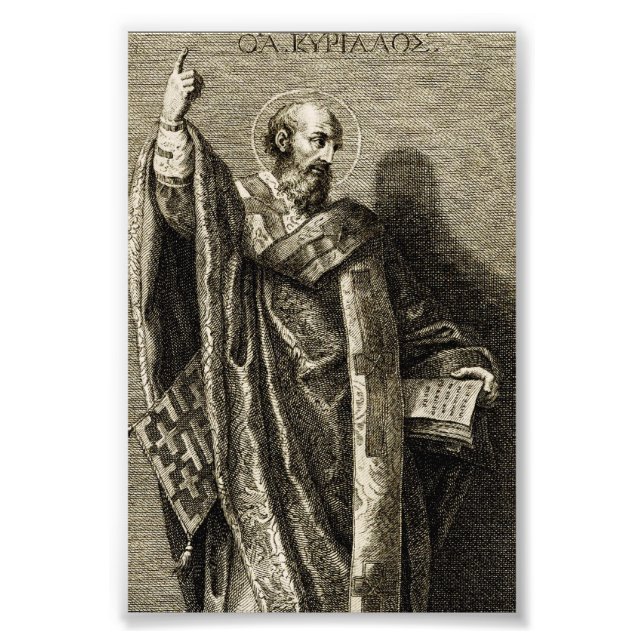 Saint Cyril of Jerusalem Confessor Photo Print (Front)