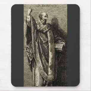 Saint Cyril of Jerusalem Sacred Graphic Art Mouse Pad