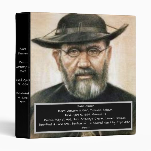 Saint Damien 3 Ring Binder (Front/Spine)