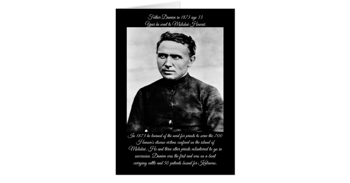 Saint Damien of Molokai greeting card | Zazzle