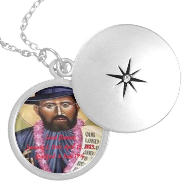 Saint Damien Silver Plated Necklace (Front)
