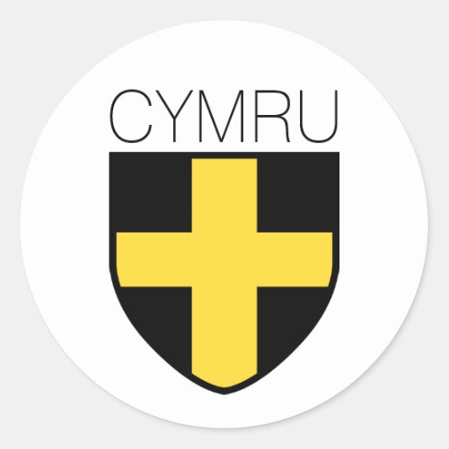 Saint David Badge Wales Cymru Classic Round Sticker