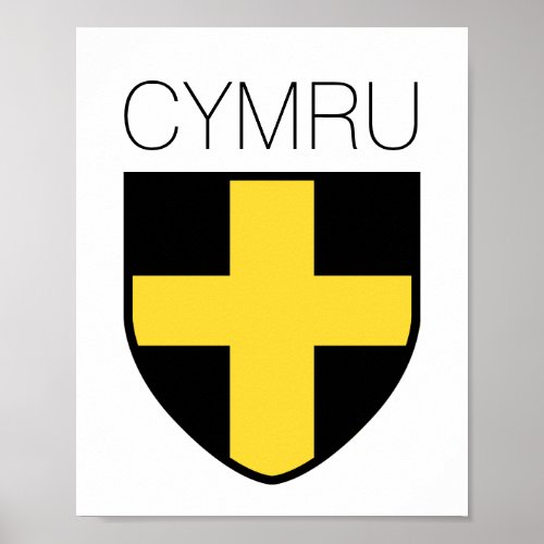 Saint David Badge Wales Cymru Poster