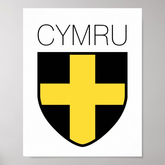Saint David Badge (Wales/ Cymru) Poster (Front)