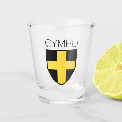 Saint David Badge Wales Cymru Shot Glass