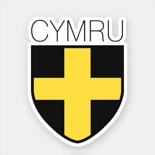 Saint David Badge Wales Cymru Sticker