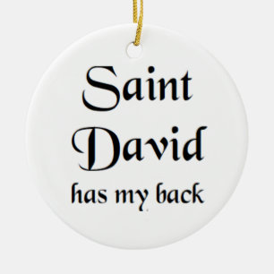 saint david ceramic ornament