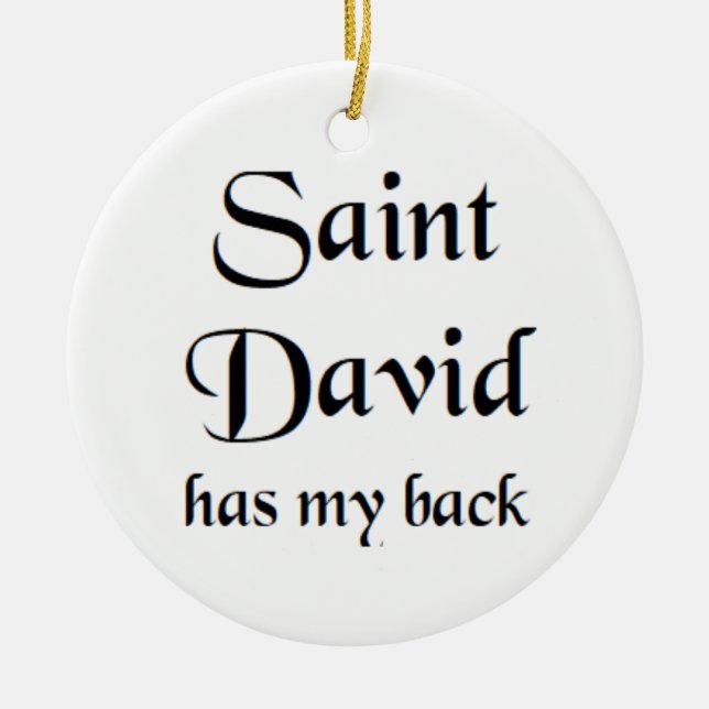 saint david ceramic ornament (Front)