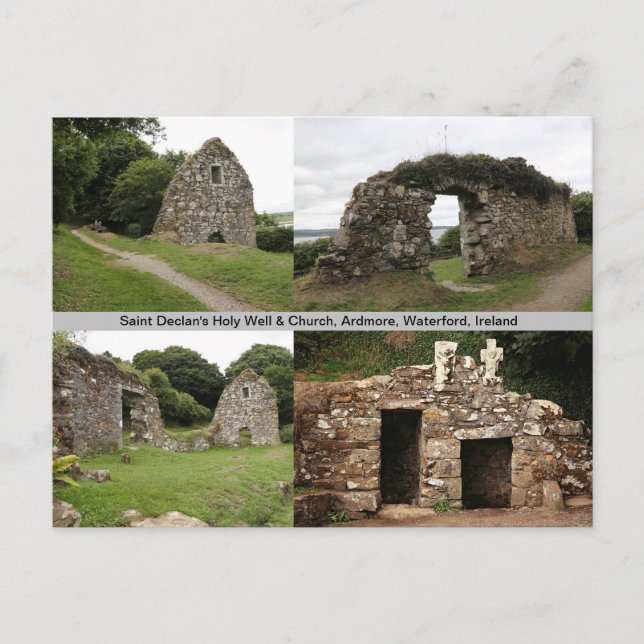 Saint Declan's Holy Well & Church Ireland Postcard (Front)