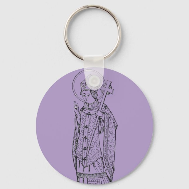 Saint Deiniol Abbot and Bishop Keychain (Front)