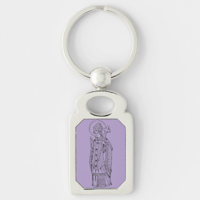 Saint Deiniol Abbot and Bishop Keychain (Front)