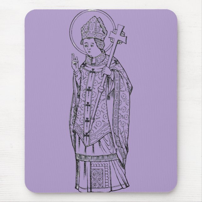 Saint Deiniol Abbot and Bishop Mouse Pad (Front)