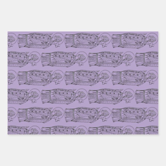 Saint Deiniol Abbot and Bishop Wrapping Paper Sheets (Front)