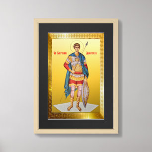 Saint Demetrius Orthodox icon Framed Art