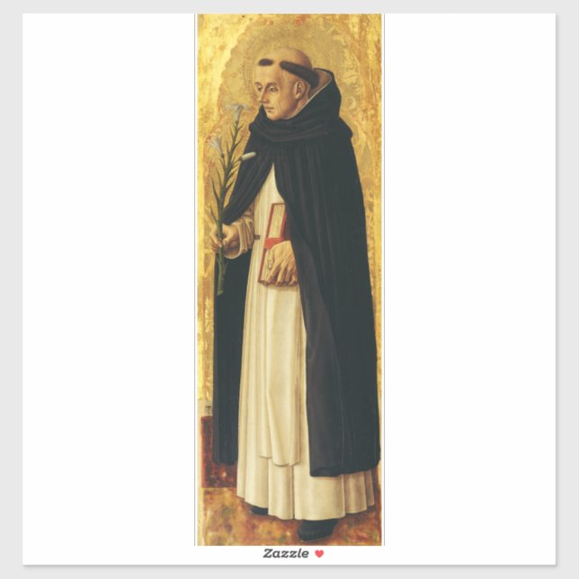 Saint Dominic by Carlo Crivelli Sticker (Sheet)