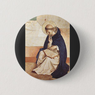 Saint Dominic by Fra Angelico Renaissance Fine Art Button